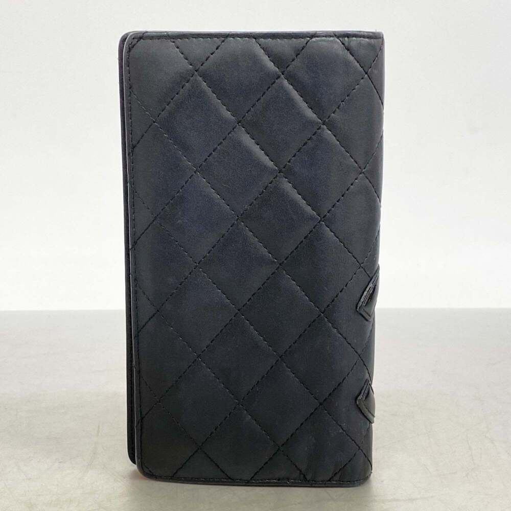 CHANEL Authentic Black Lambskin Leather Wallet - Picture 12 of 13